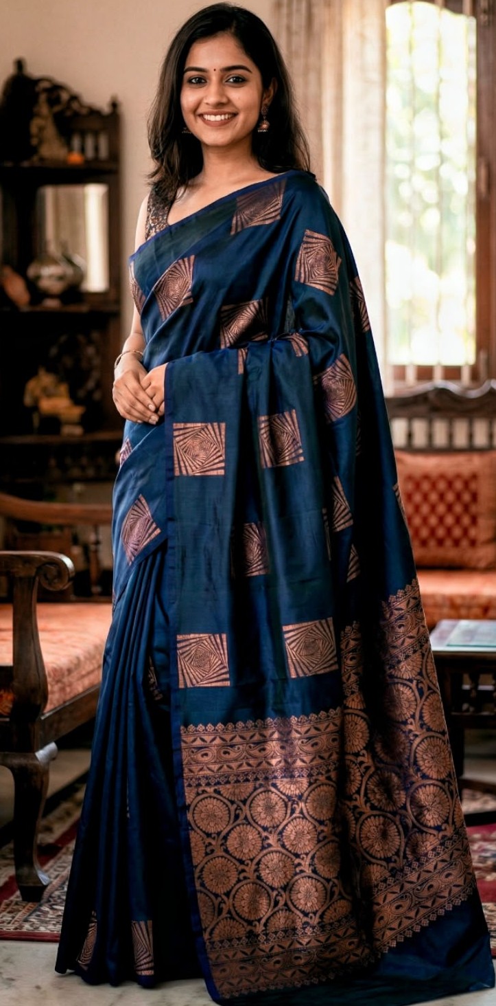 Traditional Kanchi Buttas Silk Saree